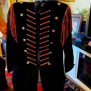 Double D Ranch Black and Gold Military Jacket